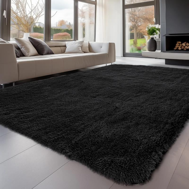 Faux Fur Shag Rug, 1 Count Soft Plush Rug, Comfortable Area Rug, Decorative Carpet for Home Living Room Bedroom