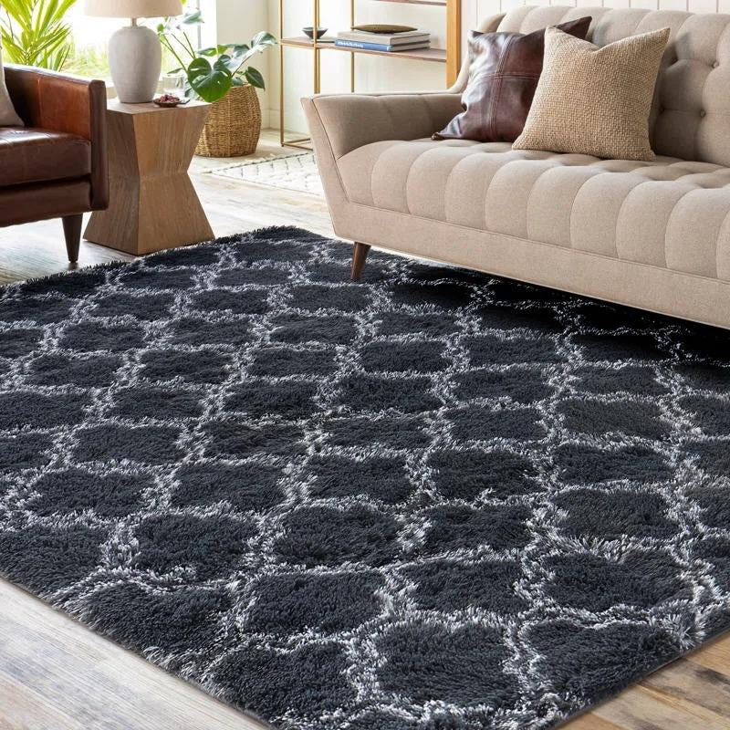 Faux Fur Shag Rug, 1 Count Soft Plush Rug, Comfortable Area Rug, Decorative Carpet for Home Living Room Bedroom