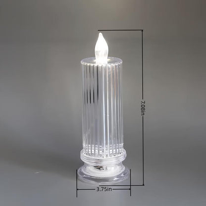 4-Piece Set Creative Refractive Diamond LED Electronic Candle Lights Perfect for Living Rooms, Bedrooms, Bars, Weddings, Christmas Decorations, Birthdays, Parties Ideal for Family Gatherings Dining Table Centerpiece Decoration
