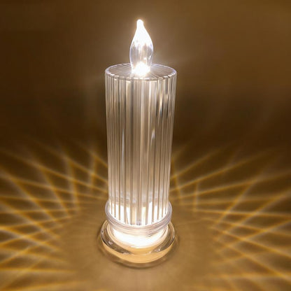 4-Piece Set Creative Refractive Diamond LED Electronic Candle Lights Perfect for Living Rooms, Bedrooms, Bars, Weddings, Christmas Decorations, Birthdays, Parties Ideal for Family Gatherings Dining Table Centerpiece Decoration